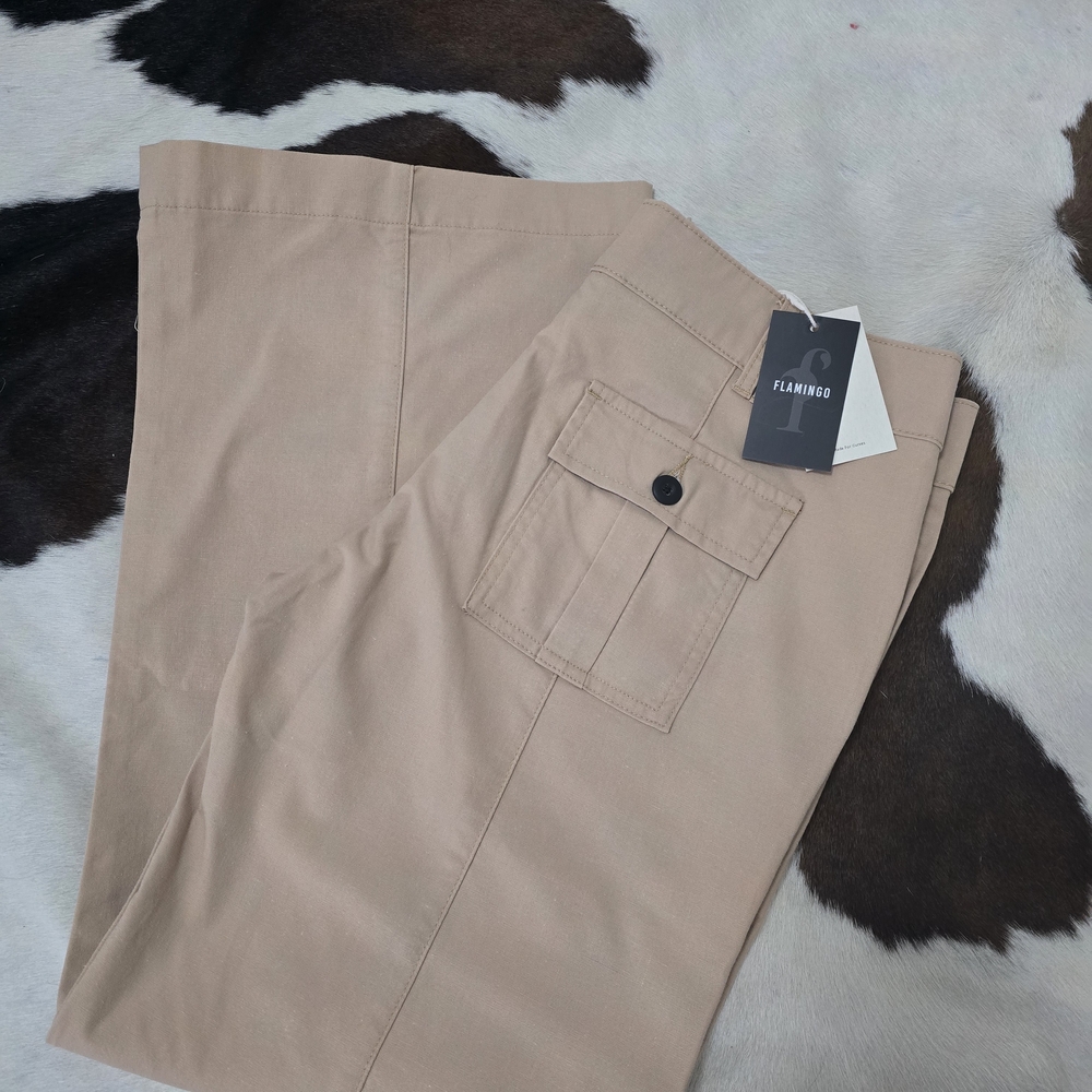 Flamingo Women's Wide Leg Pants - Tan